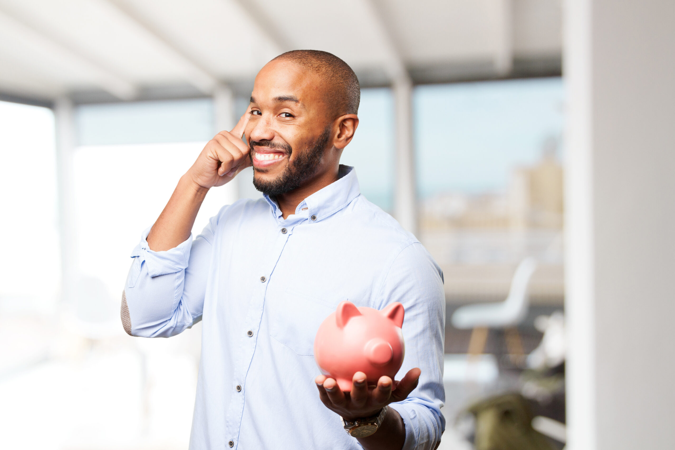 black businessman happy expression